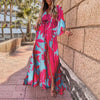 V-Neck Slit Leg Lace Dress Dream Z