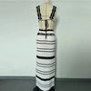 Striped Crochet Casual Dress Set Dream Z
