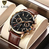 2023 LIGE Luxury Leather Men's Quartz Watch Dream Z