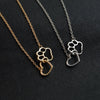 Hollow Pet Paw Footprint Necklaces Dream Z