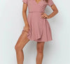 Feminine Pink V-Neck Tailored Dress Dream Z