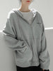 Letter Print Zip Up Hoodie Dream Z