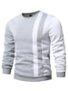 REGALROBE Men's Elegant Two-Tone Crewneck Fleece Sweatshirt Dream Z