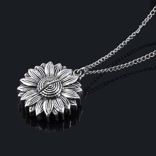 Sunflower Necklace And Hidden Message Necklace Dream Z