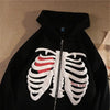 Rhinestone Skeleton Hoodie Dream Z