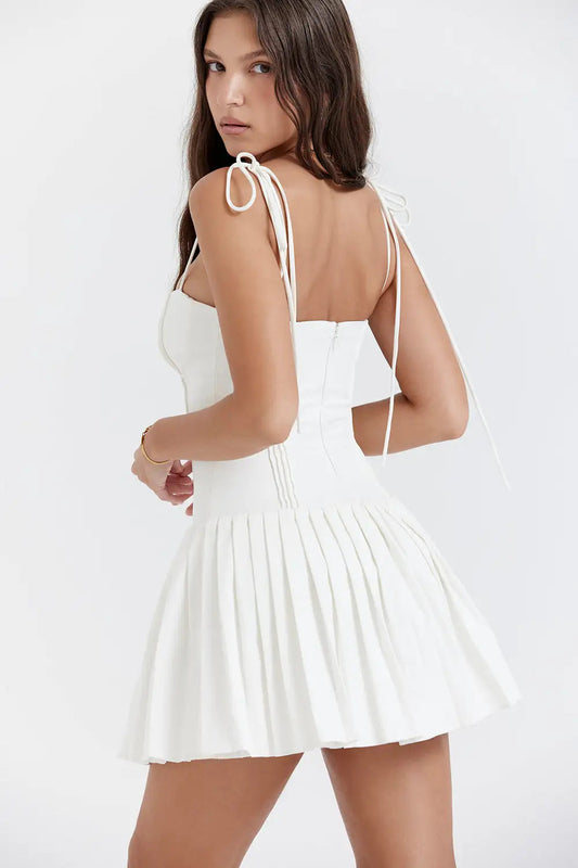 White Pleated Dress Dream Z