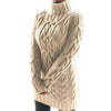 Turtleneck Twist Knitted Sweater Dress Dream Z