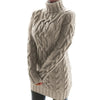 Turtleneck Twist Knitted Sweater Dress Dream Z