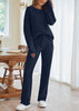 Solid Color Women's Round Neck Long Sleeve Trousers Warm Suit Dream Z