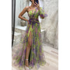 Elegant Off-Shoulder Tie-Dye Gown Dream Z