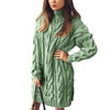Turtleneck Twist Knitted Sweater Dress Dream Z