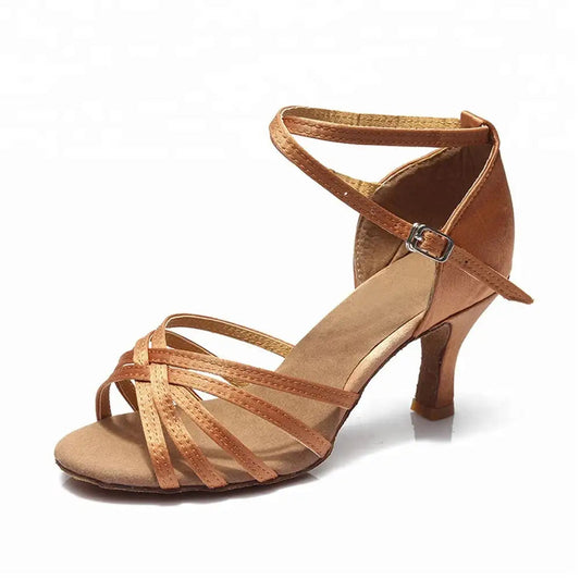 Women's Salsa Bachata Ballroom Dance Shoes Tan Dream Z