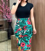 Elegant Printed Midi Career Dress Dream Z