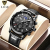 2023 LIGE Luxury Leather Men's Quartz Watch Dream Z