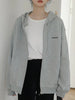 Letter Print Zip Up Hoodie Dream Z