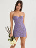 Elegant Purple Lace Bodycon Dress Dream Z