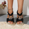 Metal Decoration Women's Wedges Sandals Dream Z