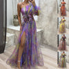 Elegant Off-Shoulder Tie-Dye Gown Dream Z