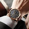 2023 LIGE Luxury Leather Men's Quartz Watch Dream Z