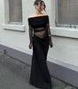 Elegant Off-Shoulder Sheer Maxi Dress Dream Z