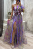 Elegant Off-Shoulder Tie-Dye Gown Dream Z