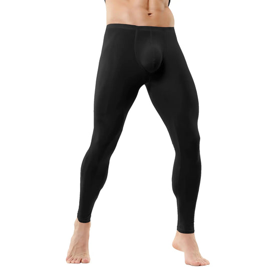 Men's Black Thermal Performance Leggings with Pouch Dream Z
