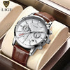 2023 LIGE Luxury Leather Men's Quartz Watch Dream Z