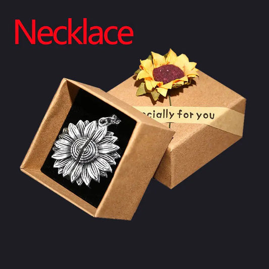 Sunflower Necklace And Hidden Message Necklace Dream Z
