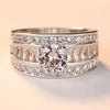 Elegant Zircon Claw Heart Ring Dream Z