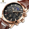 2023 LIGE Luxury Leather Men's Quartz Watch Dream Z