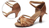 Women's Salsa Bachata Ballroom Dance Shoes Tan Dream Z