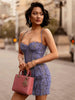 Elegant Purple Lace Bodycon Dress Dream Z
