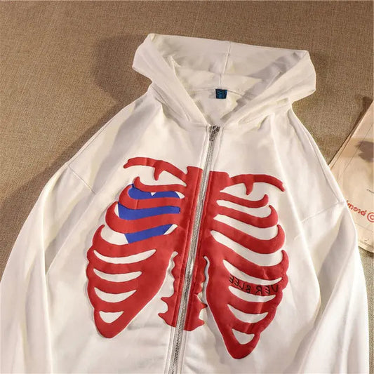 Rhinestone Skeleton Hoodie Dream Z