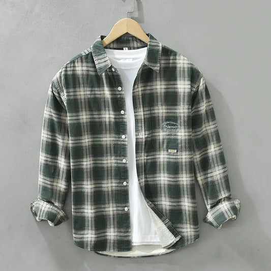 Artistic Plaid Long Sleeve Shirt Dream Z