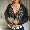 Rhinestone Skeleton Hoodie Dream Z