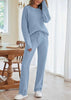 Solid Color Women's Round Neck Long Sleeve Trousers Warm Suit Dream Z