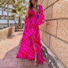 V-Neck Slit Leg Lace Dress Dream Z