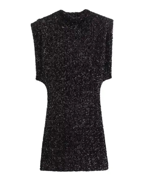 Elegant Beaded Winter Mini Dress Dream Z
