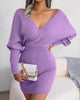 Autumn Elegance V-Neck Sheath Dress Dream Z