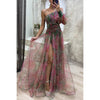 Elegant Off-Shoulder Tie-Dye Gown Dream Z