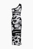 Cow Print Dress One Shoulder Dress Dream Z
