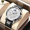 2023 LIGE Luxury Leather Men's Quartz Watch Dream Z