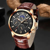 2023 LIGE Luxury Leather Men's Quartz Watch Dream Z
