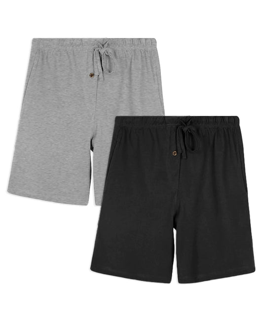 Andrew Scott Refined Cotton Lounge Shorts | Adjustable & Pocketed Sleepwear | Variety Packs Dream Z