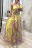 Elegant Off-Shoulder Tie-Dye Gown Dream Z