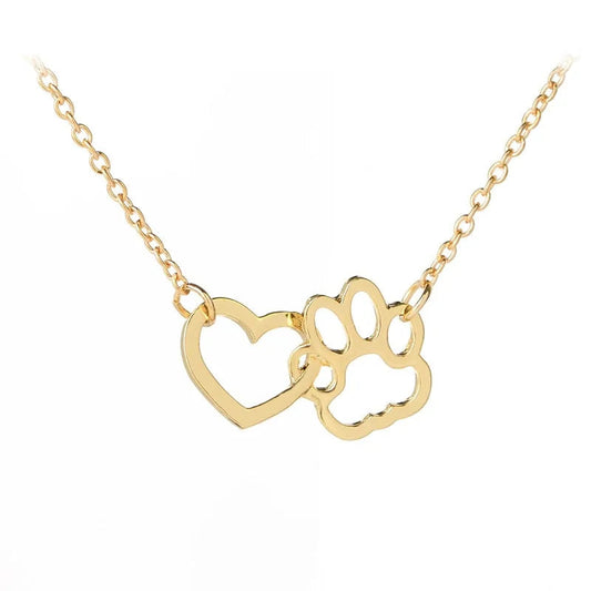 Hollow Pet Paw Footprint Necklaces Dream Z