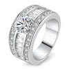 Elegant Zircon Claw Heart Ring Dream Z